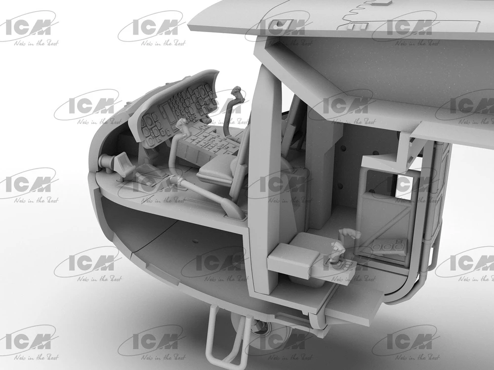 Surenkamas sraigtasparnio modelis Sikorsky CH-54A Tarhe 1/72 ICM 72001