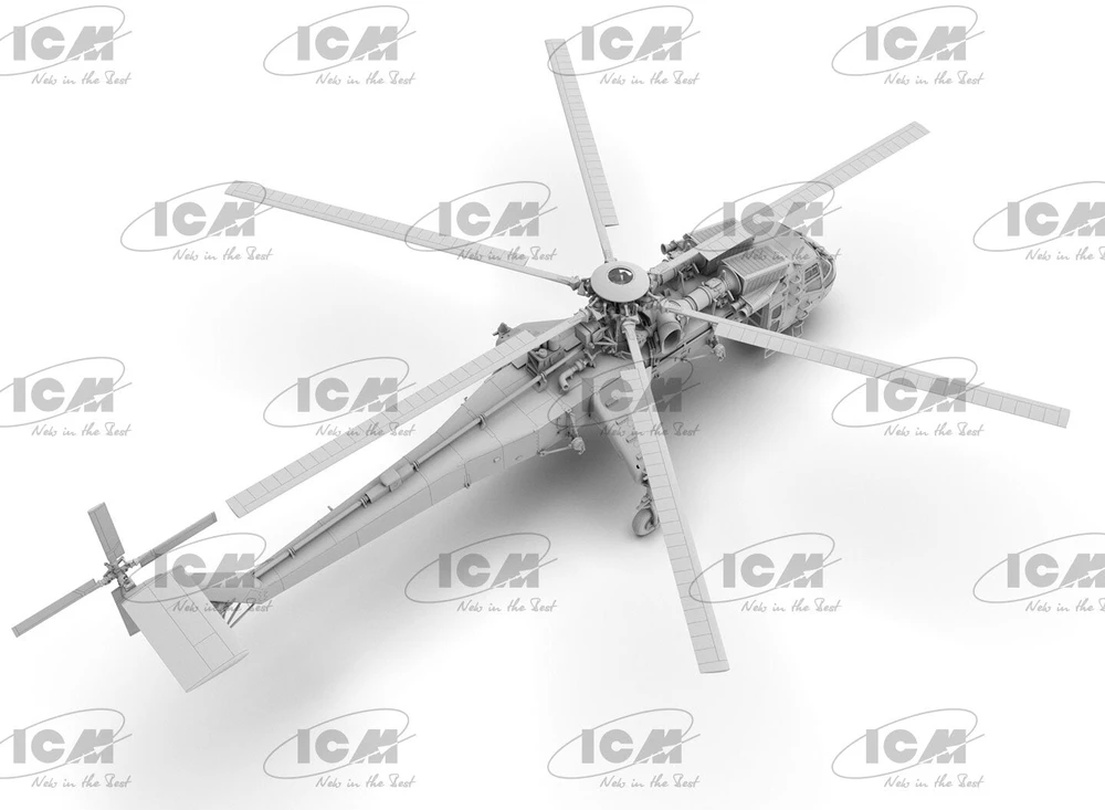 Surenkamas sraigtasparnio modelis Sikorsky CH-54A Tarhe 1/72 ICM 72001