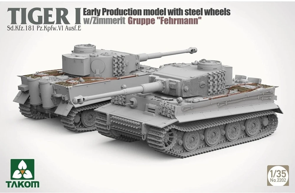 Takom Tiger I ankstyvos gamybos plastikinis modelis su zimmeritu