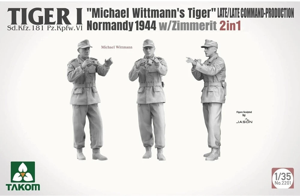 Takom Tiger I vėlyvasis tanko modelis 1/35, Normandija 1944, su Zimmerit