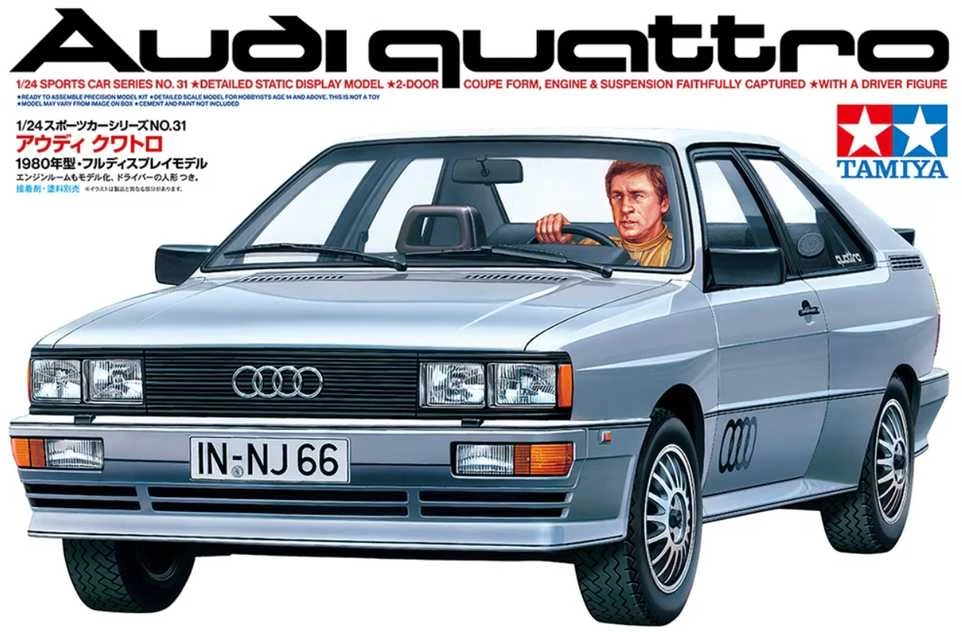 Tamiya Audi Quattro 1/24 plastikinis surenkamas automobilio modelis