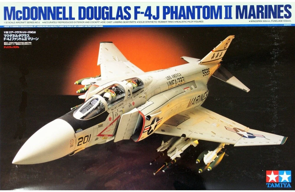 Tamiya F-4J Phantom II Marines surenkamas naikintuvo modelis 1/32, 60308