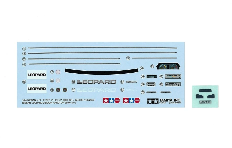 Tamiya Nissan Leopard 280X-SF-L kupė surenkamas modelis 1/24 24378