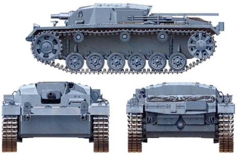 Tamiya Sturmgeschütz III Ausf.B 1/48 plastikinis tanko rinkinys