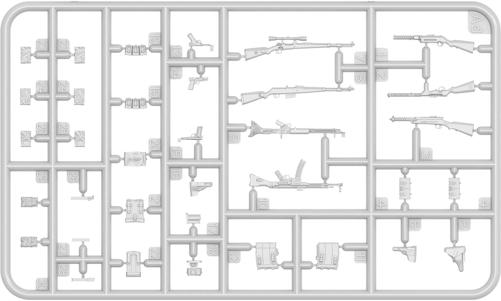 Vokiečių tankistų žiemos uniformos figūrėlės 1944–45, 1/35 Miniart modelis