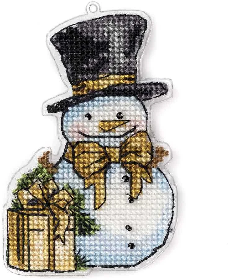 Wonderland Crafts Siuvinėjimo kryželiu rinkinys ant plastiko – kalėdinis eglutės žaisliukas
