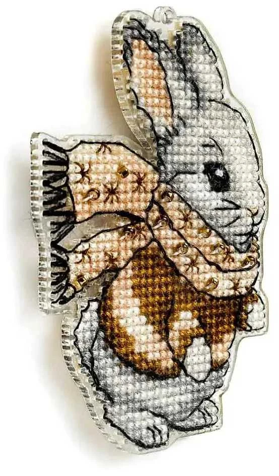 Wonderland Crafts Siuvinėjimo kryželiu rinkinys ant plastiko – Kalėdinis eglutės žaisliukas