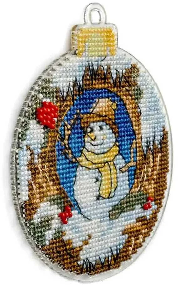 Wonderland Crafts Siuvinėjimo kryželiu rinkinys ant plastiko – Kalėdinė eglutės puošmena