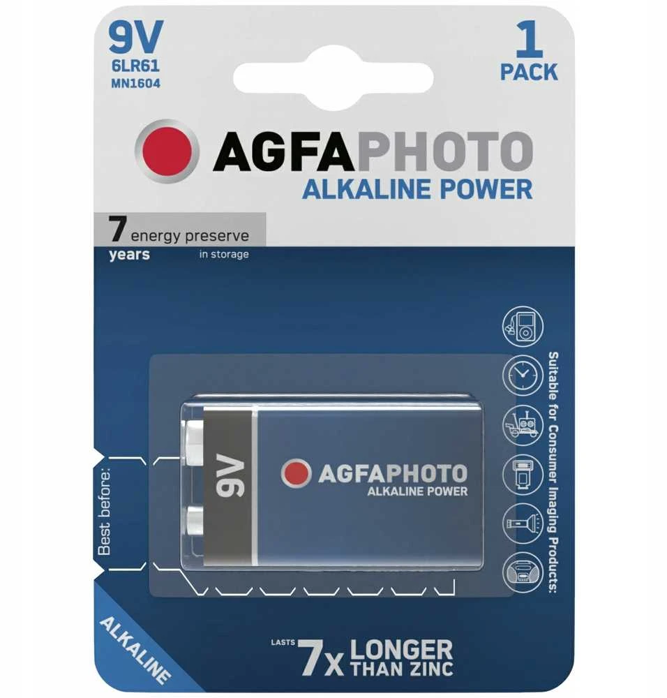 Solight AgfaPhoto Elementai šarminiai 9V
