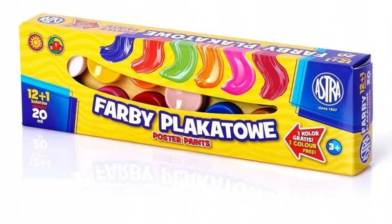 ASTRA plakatų dažai 13 spalvų pakuotė