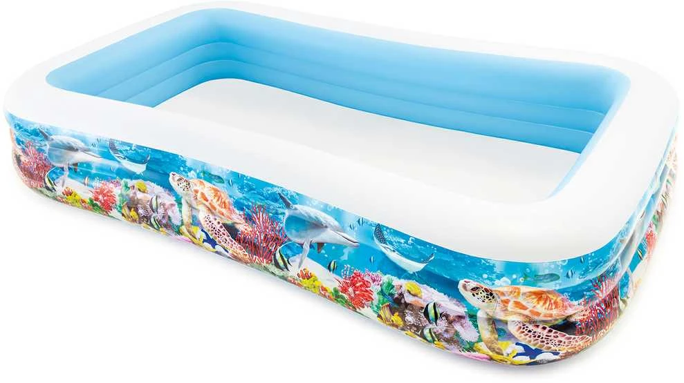 Intex Swim Center Baseinas šeimai, 305x183x56cm, su jūros gyvūnais
