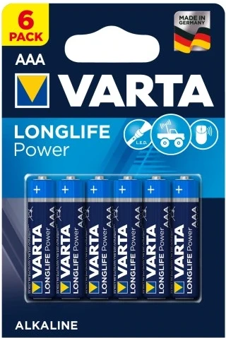 Varta Longlife Power AAA baterijų pakuotė 6 vnt.