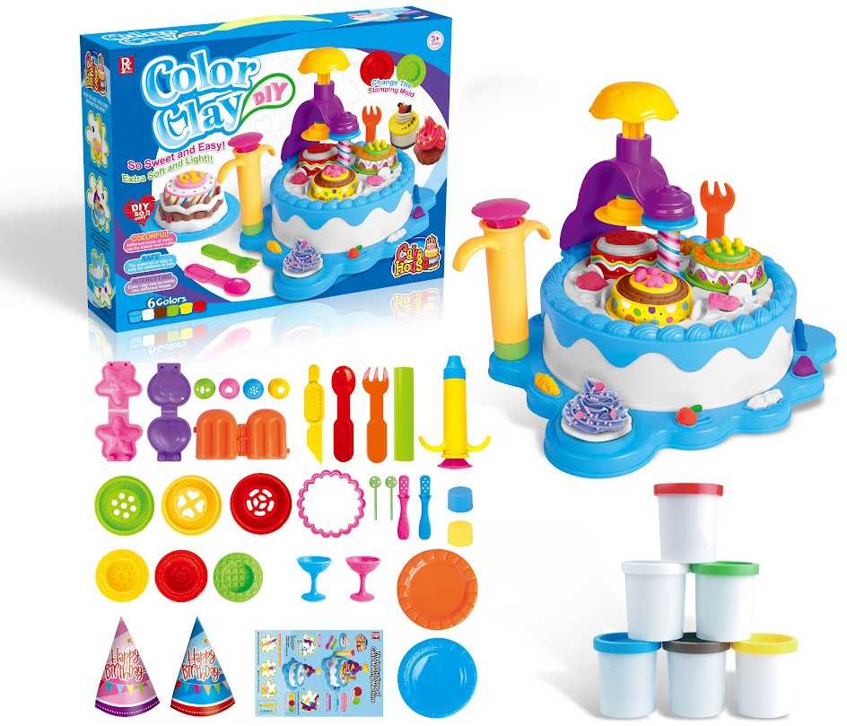 Lean Toys Modelinas spalvotas torto rinkinys vaikams nuo 3 metų