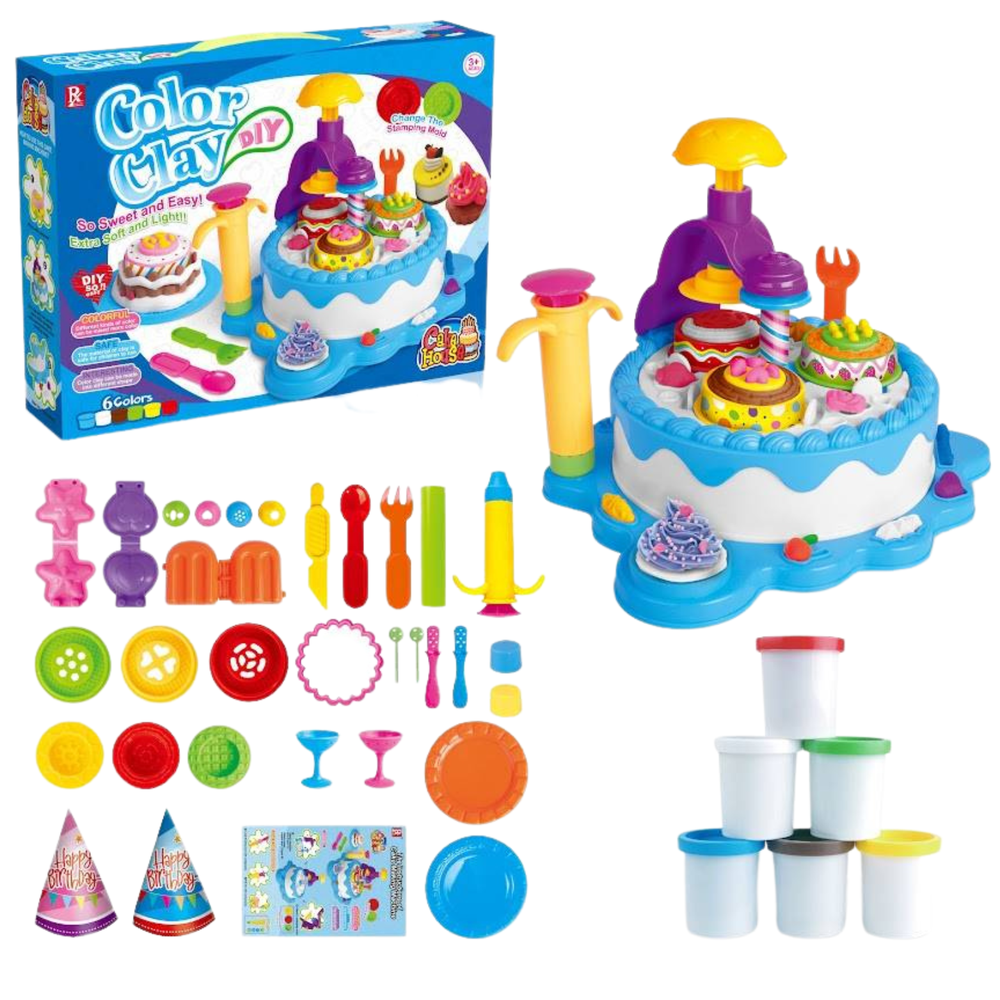 Lean Toys Modelinas spalvotas torto rinkinys vaikams nuo 3 metų