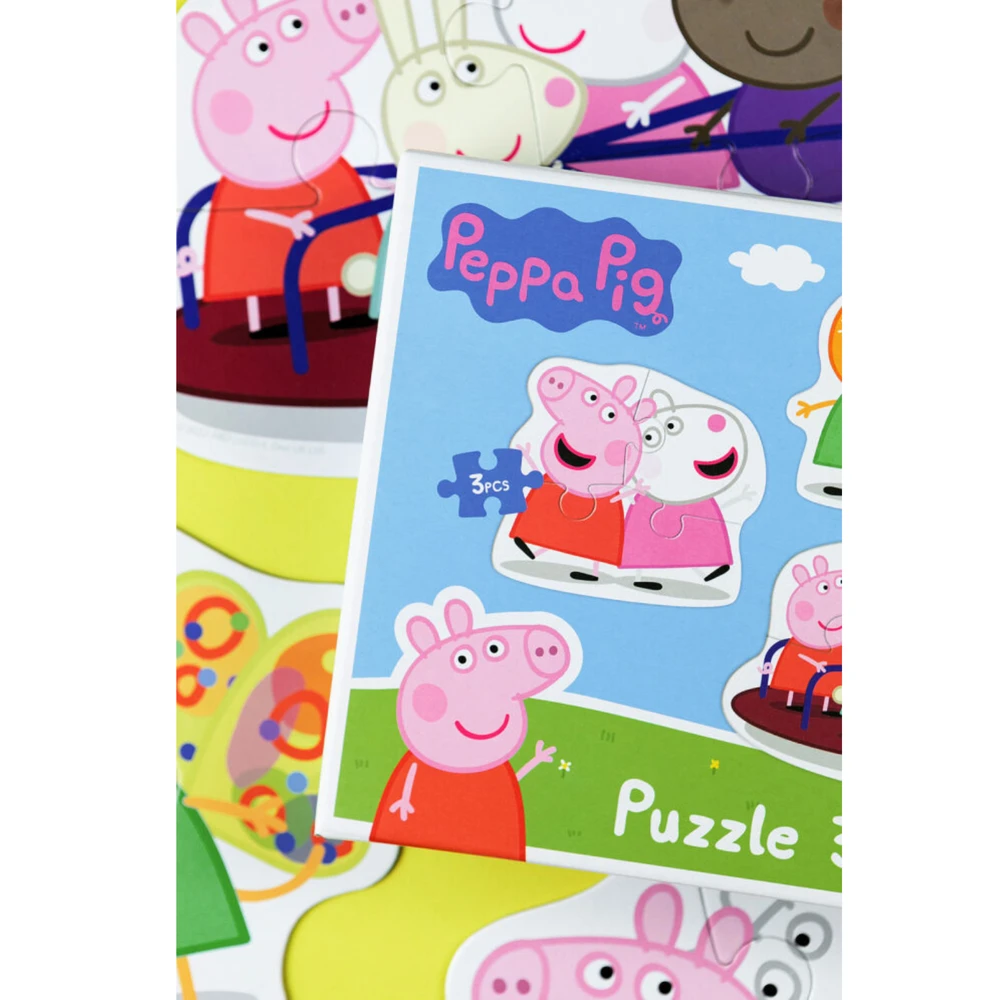 Dodo Dėlionė 3in1 "PEPPA PIG" PEPPA PIG 3 DĖLĖS VIENOJE PAKUOTĖJE