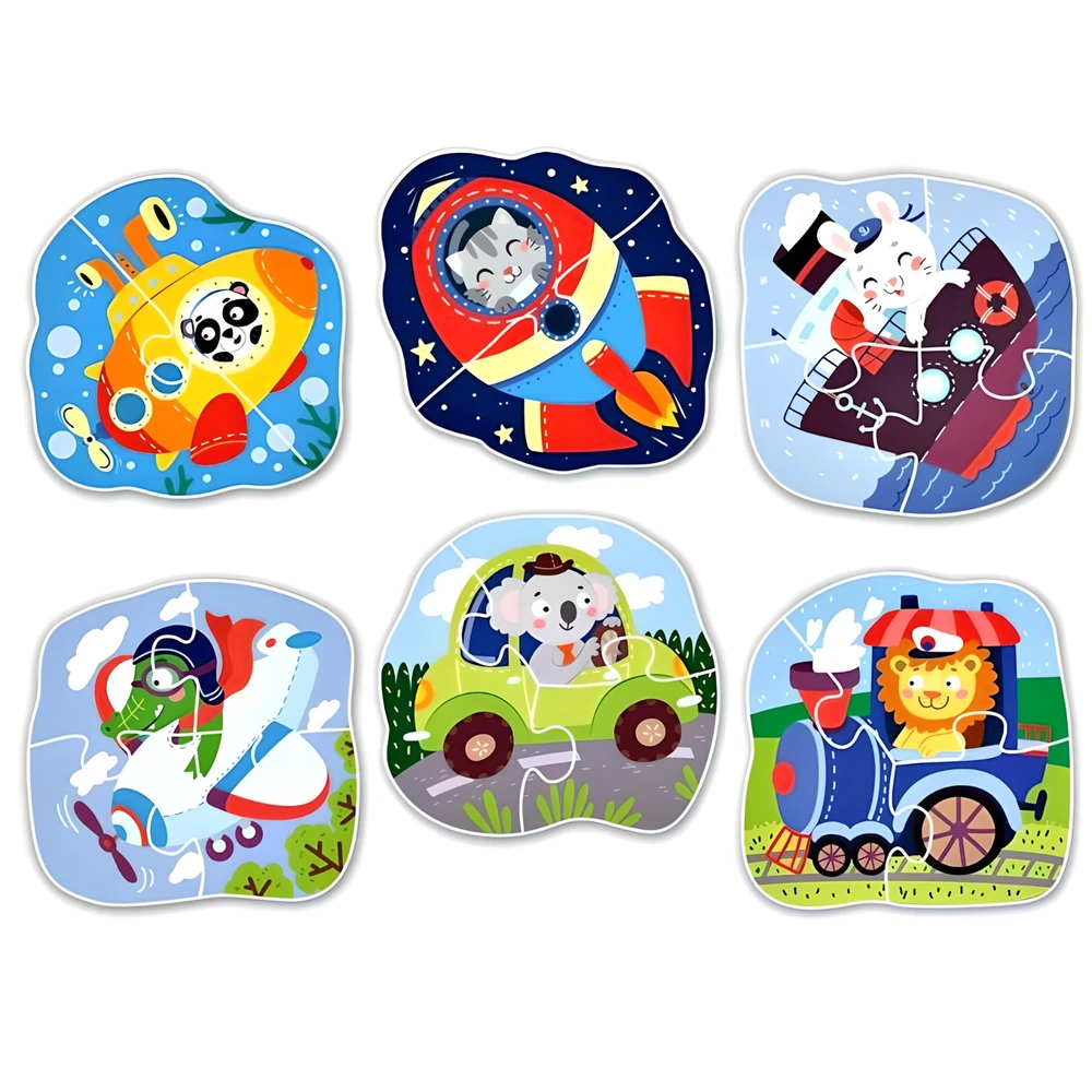 DODO dėlionių rinkinys Transportas, 8 dėlionės 2-4 dalių D, 300154