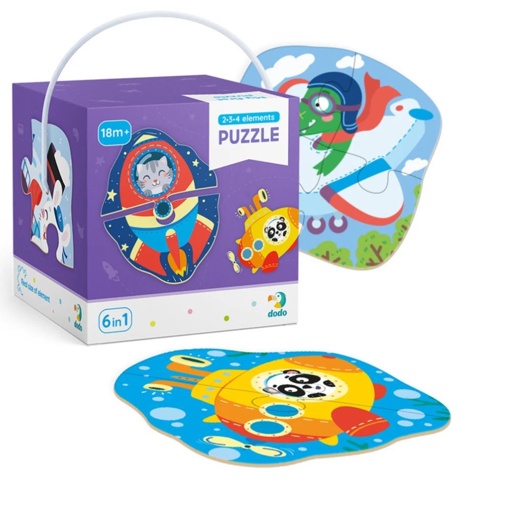 DODO dėlionių rinkinys Transportas, 8 dėlionės 2-4 dalių D, 300154