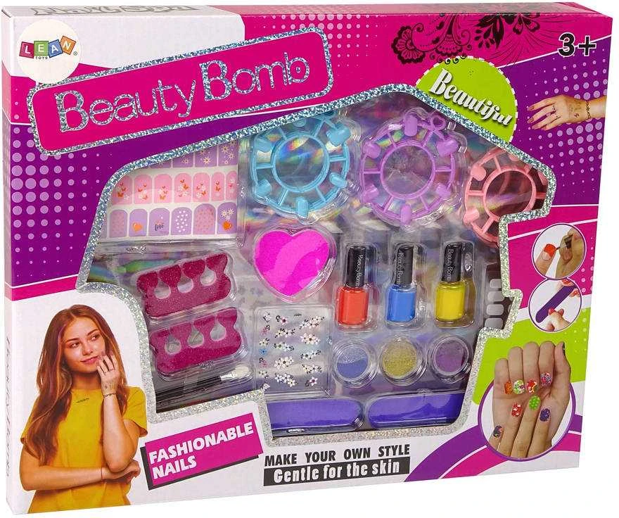 Lean Toys Nagų lakavimo rinkinys, rožinis