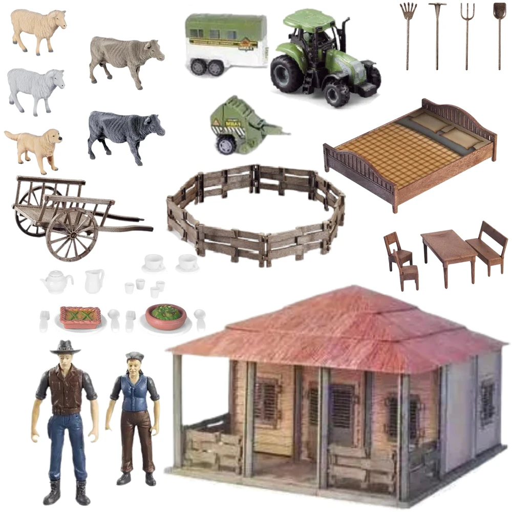 ProNice BIG FARM SET ŪKIO NAMAS NAMININKAS ŪKIS ŪKIO GYVŪNAI TRAKTORIUS
