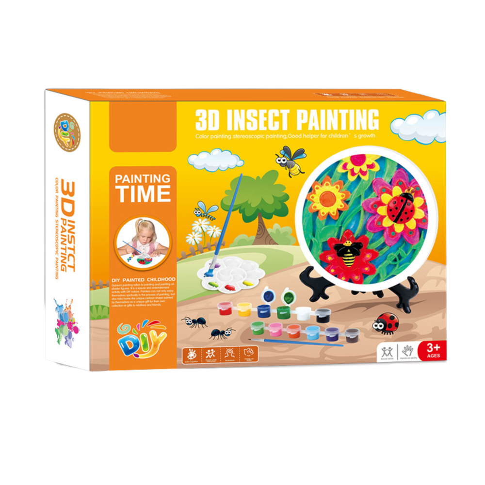 Pronice GIPSINĖ FIGŪRA GĖLĖMS DAŽYTI LITTLE ARTIST ARTIST SET PAINTS