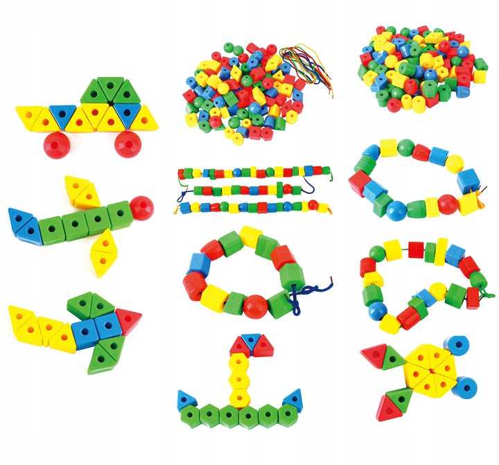Askato Little Genius Blocks – dideli karoliukai