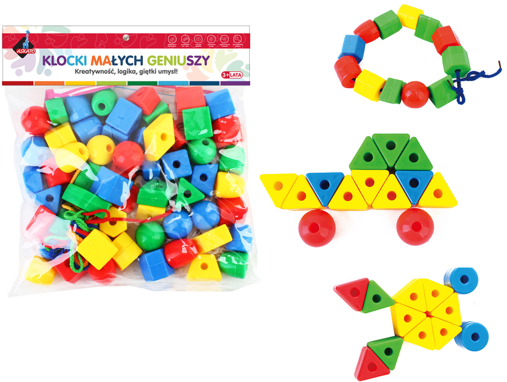 Askato Little Genius Blocks – dideli karoliukai
