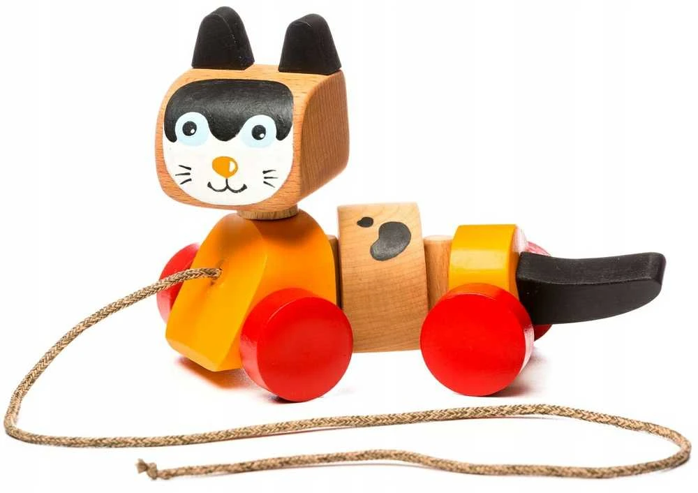 Cubika traukiamas žaislas Katinėlis