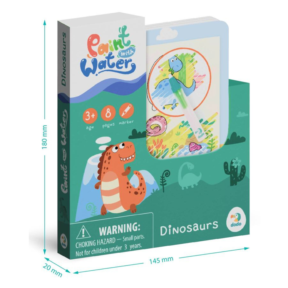 Dodo Mokomasis rinkinys piešimui su vandeniu Dinozaurai vaikams