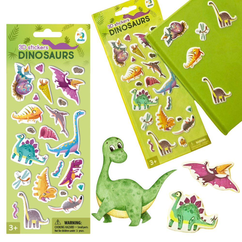 Dodo 3D lipdukai vaikams Dinozaurai (22 vnt.)