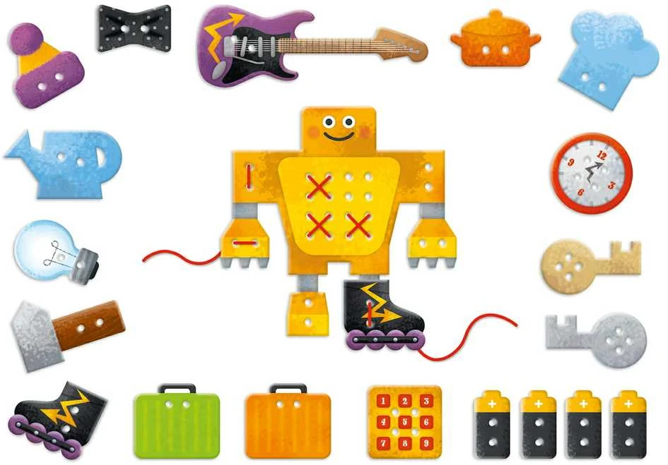 Granna Kūrybinis žaidimas vaikams Robotai, 3+, spalvotas, Robotų įsimankštinimas