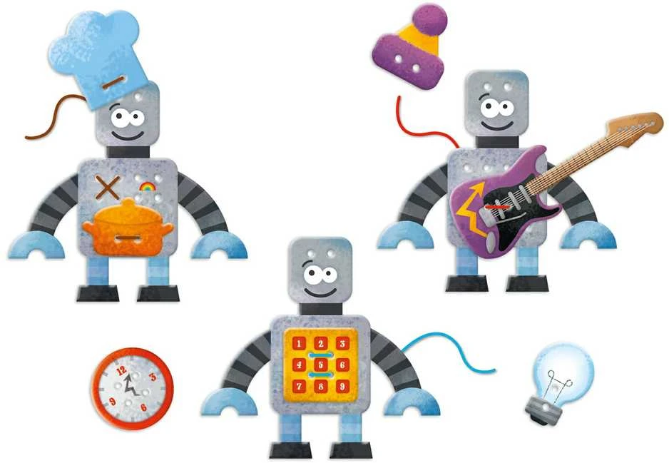 Granna Kūrybinis žaidimas vaikams Robotai, 3+, spalvotas, Robotų įsimankštinimas