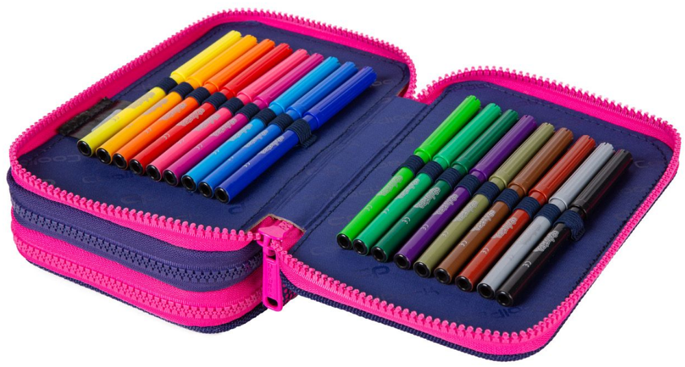 Cool Pack Forminis trijų skyrių penalas su priedais CoolPack Jumper 3 Gradient Frape E67508