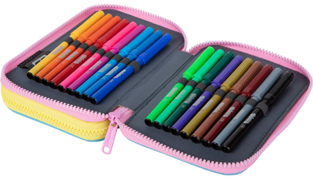 Cool Pack Forminis dviejų skyrių penalas su priedais CoolPack Jumper 2 Dancefloor