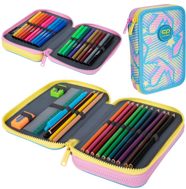 Cool Pack Forminis dviejų skyrių penalas su priedais CoolPack Jumper 2 Dancefloor
