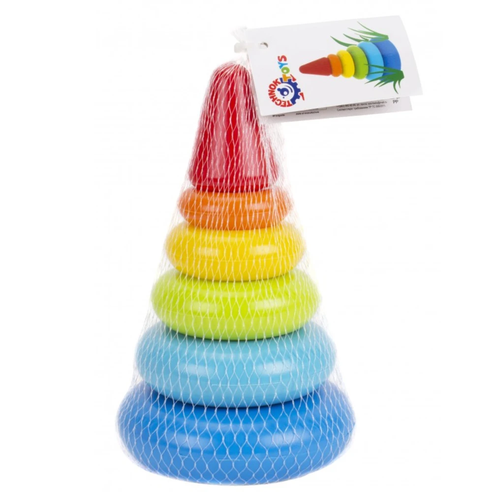 Technok Lavinamoji žiedų piramidė 20 cm aukščio