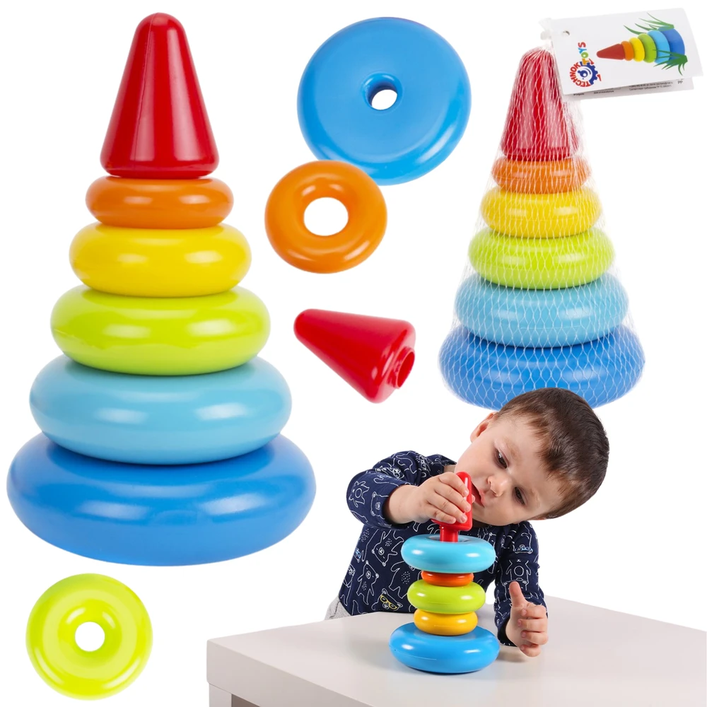 Technok Lavinamoji žiedų piramidė 20 cm aukščio