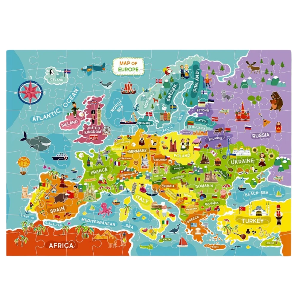 DODO dėlionė Europos žemėlapis, 100d., 300124