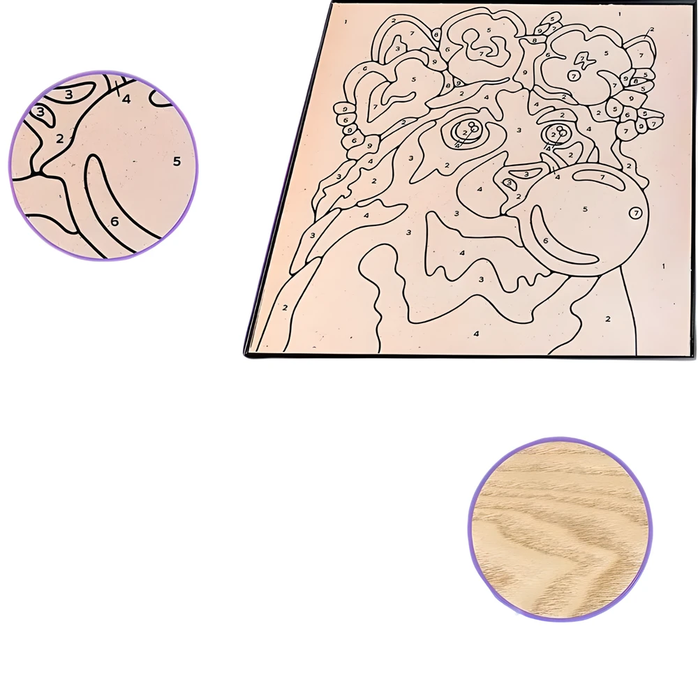Norimpex Rinkinys MENINIS 3D PAVEIKSLĖLIS APIE MEŠŪNUS PAVEIKSLĖLIS PAGAL SKAIČIUS PIESTOLIN