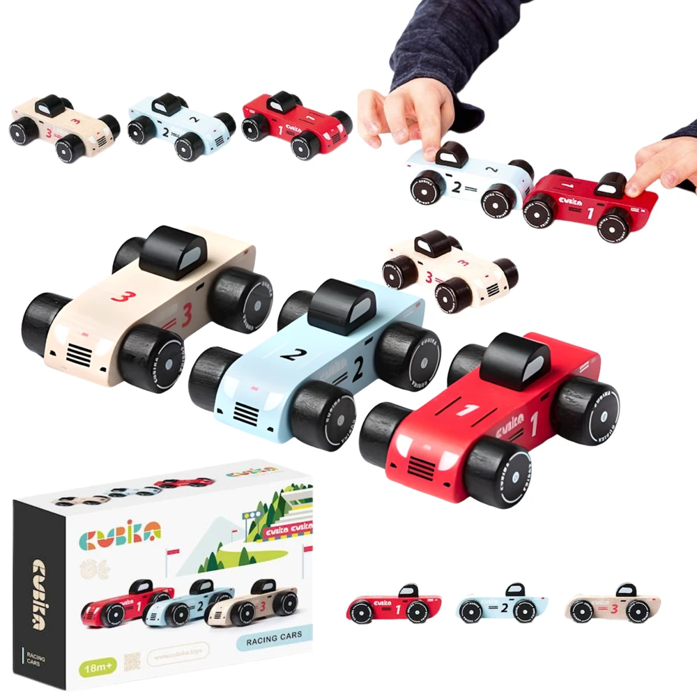 Cubika Mediniai lenktyniniai automobiliai, 3vnt