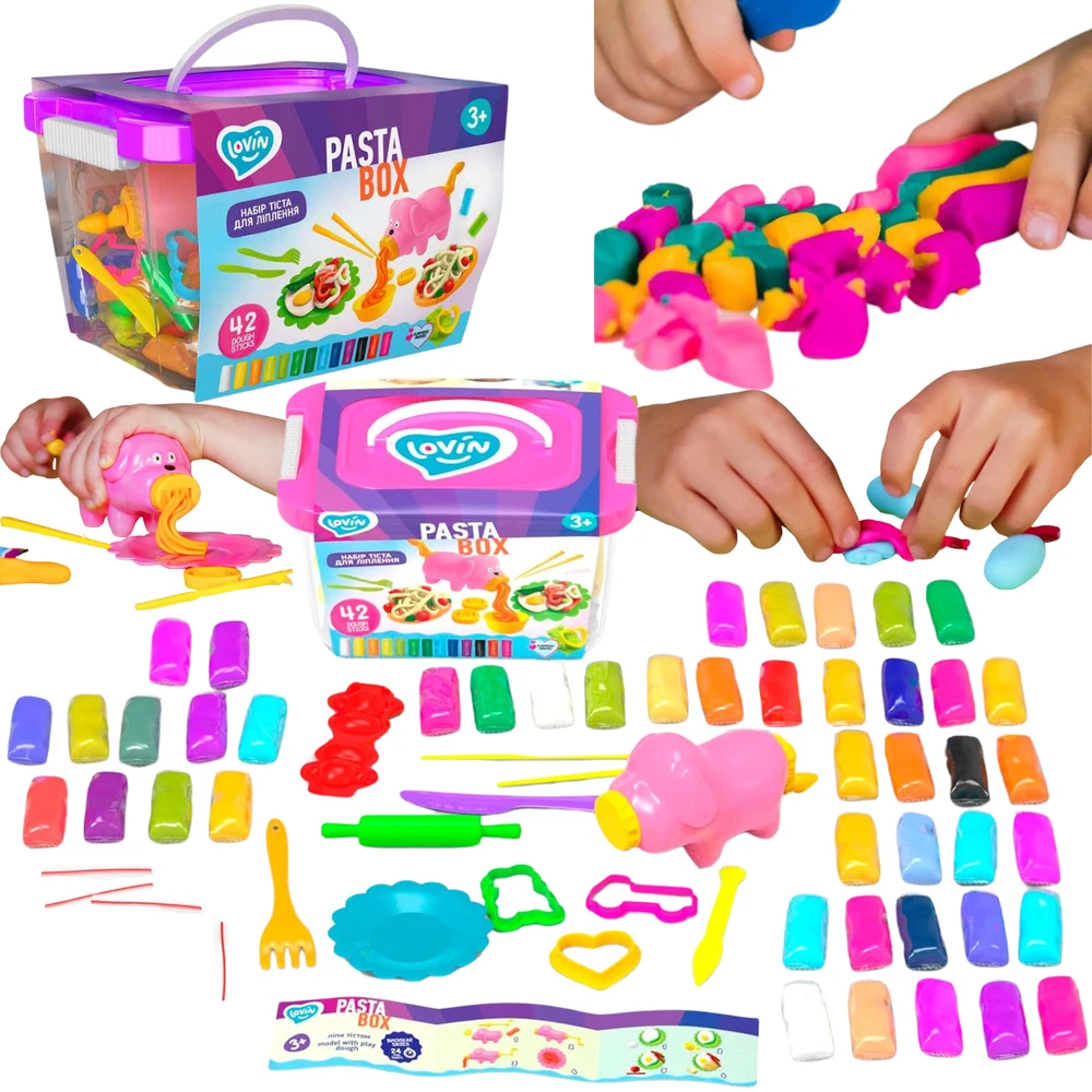 Maksik Okto Gluty Maksik Ciastolina Creativity rinkinys Makaronų dėžutė 41138 UA