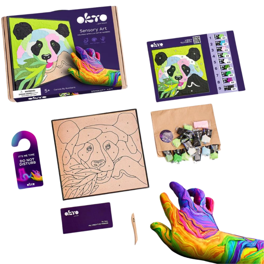 OKTO ARTISTIC KIT 3D modeliavimas ir dažymas DIY "Panda" DOVANA