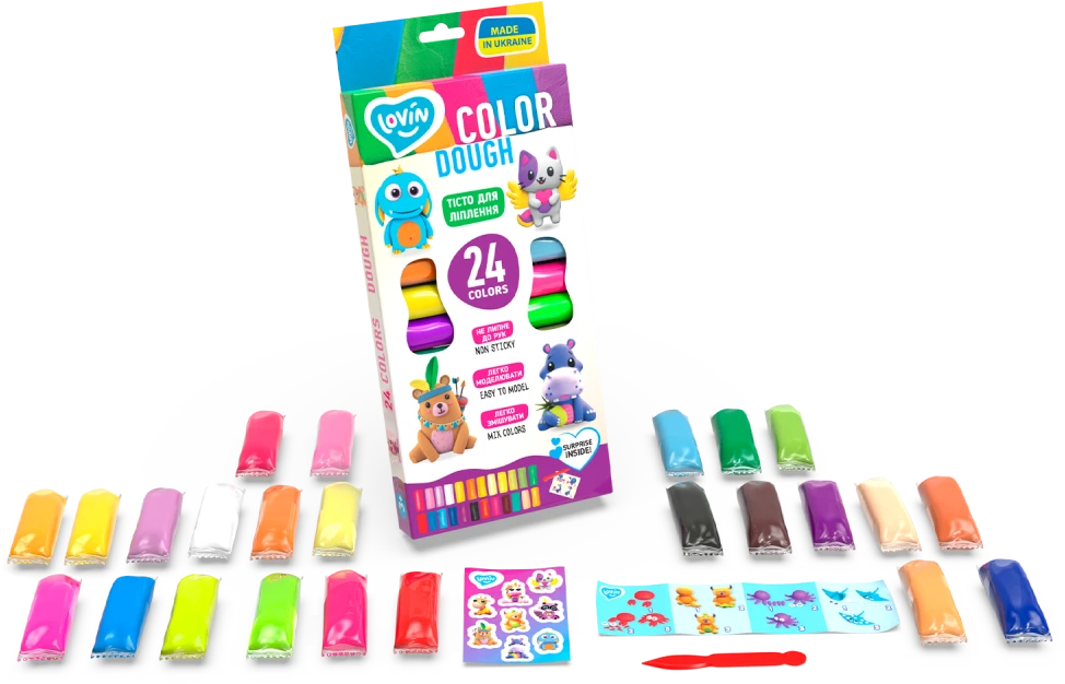 Plastilinas Lovin Color Dough ETC41184, įvairių spalvų