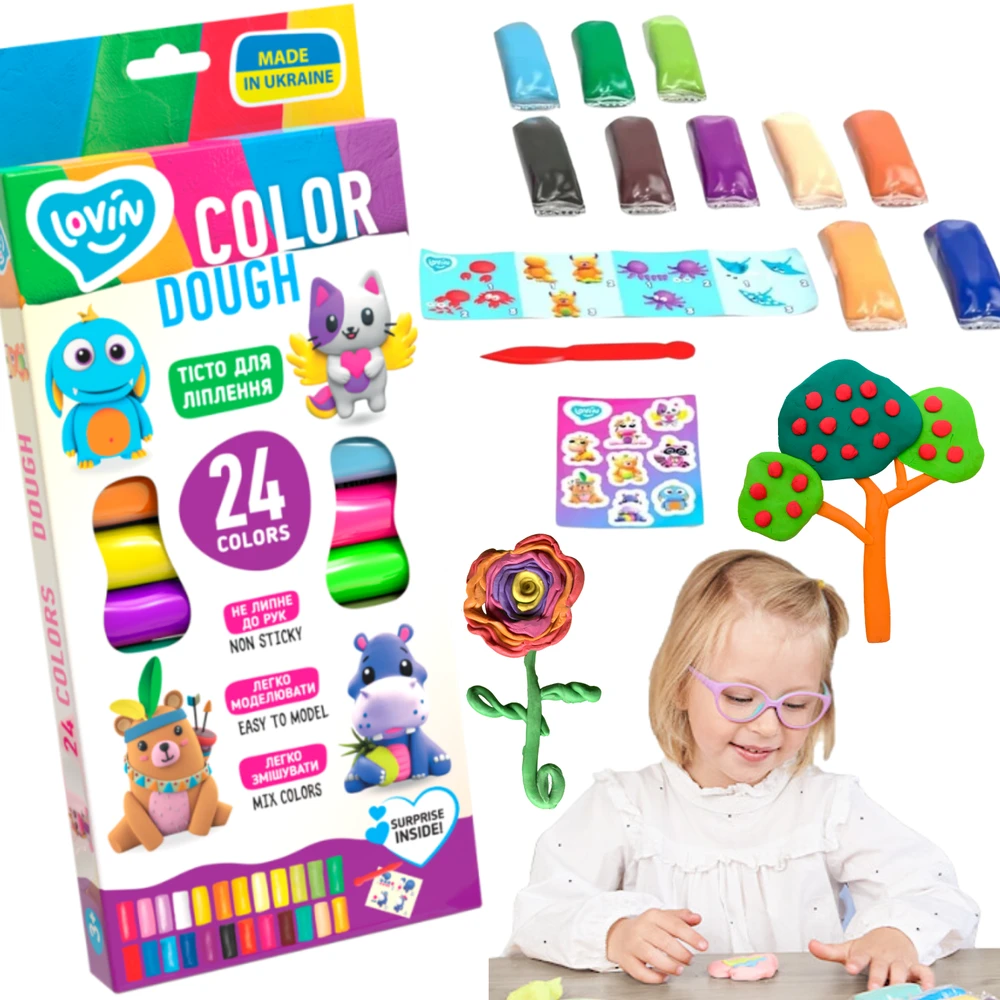 Plastilinas Lovin Color Dough ETC41184, įvairių spalvų