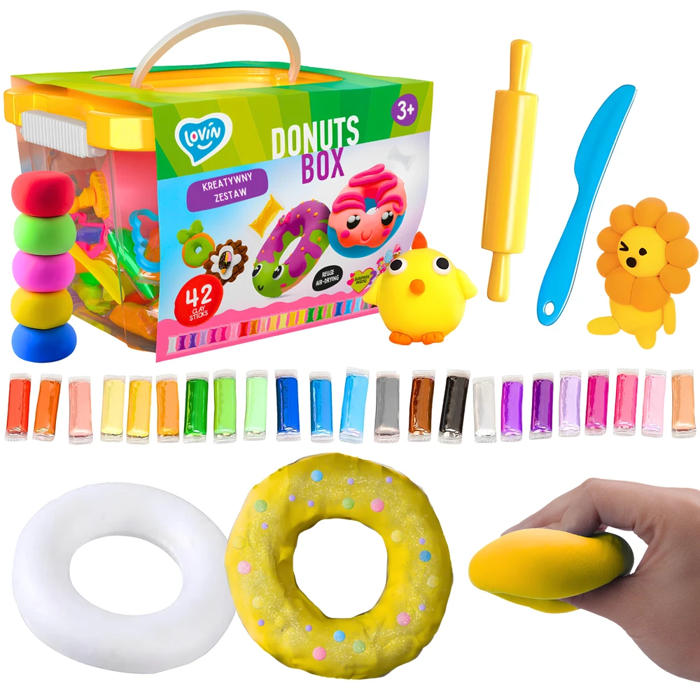 Maksik Okto Gluty Maksik Ciastolina Creativity rinkinys Donuts box 70 109 UA