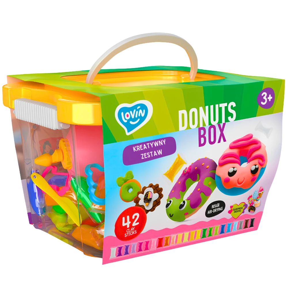 Maksik Okto Gluty Maksik Ciastolina Creativity rinkinys Donuts box 70 109 UA