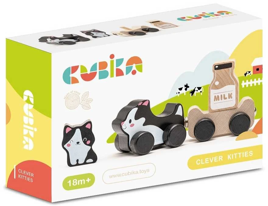 Cubika Medinis žaislas Protingi katinėliai