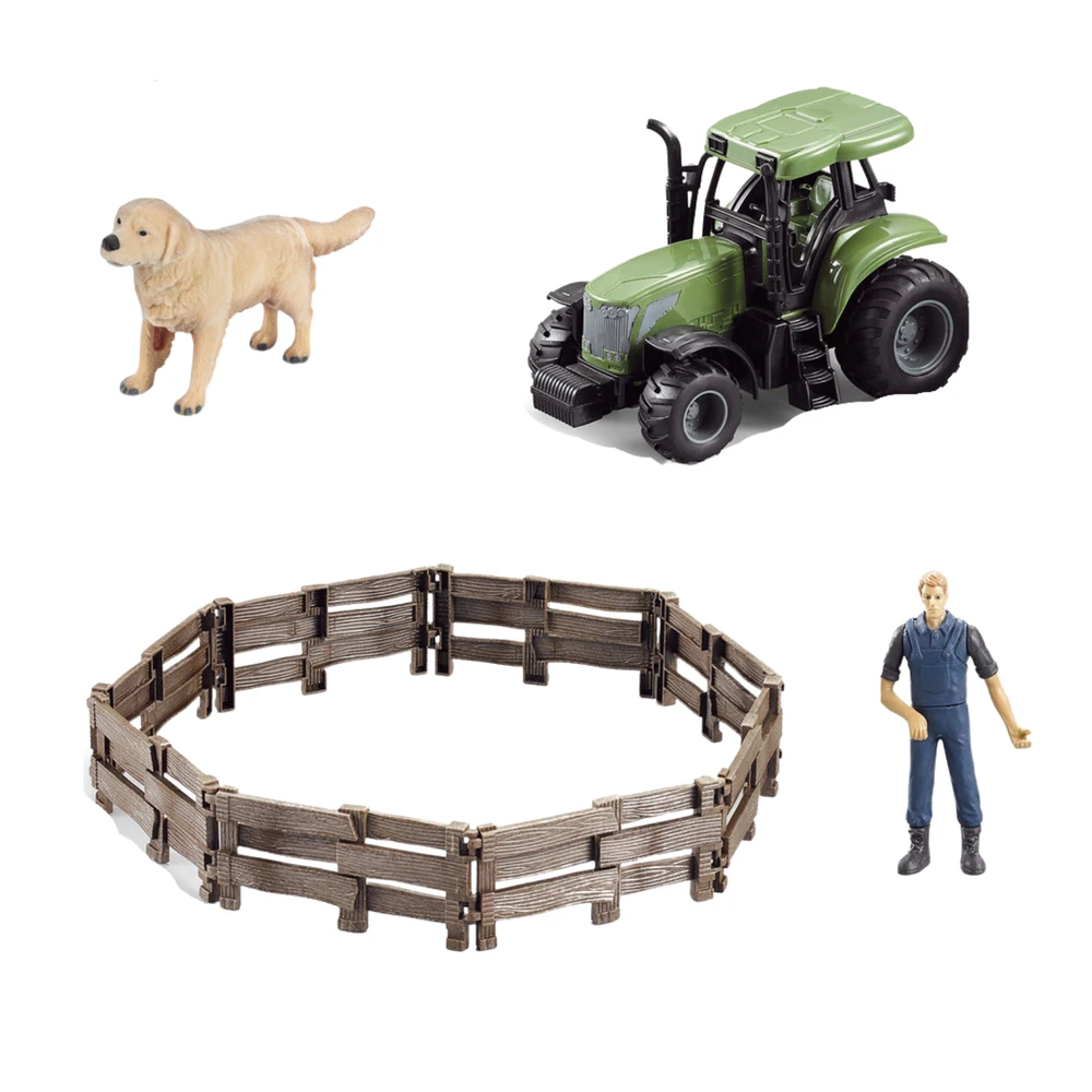 ProNice SET FARM RANCH ŪKIO NAMAS ŪKININKAS GYVŪNAI ŪKIO TRAKTORIUS
