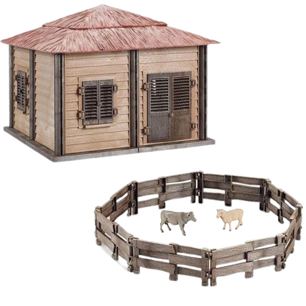 ProNice SET FARM RANCH ŪKIO NAMAS ŪKININKAS GYVŪNAI ŪKIO TRAKTORIUS