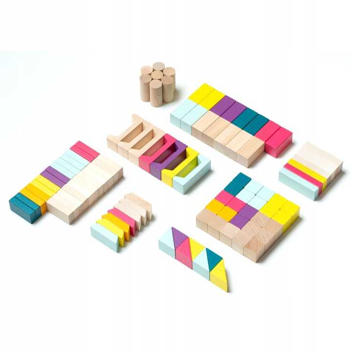 Cubika medinių kaladėlių rinkinys, 100vnt