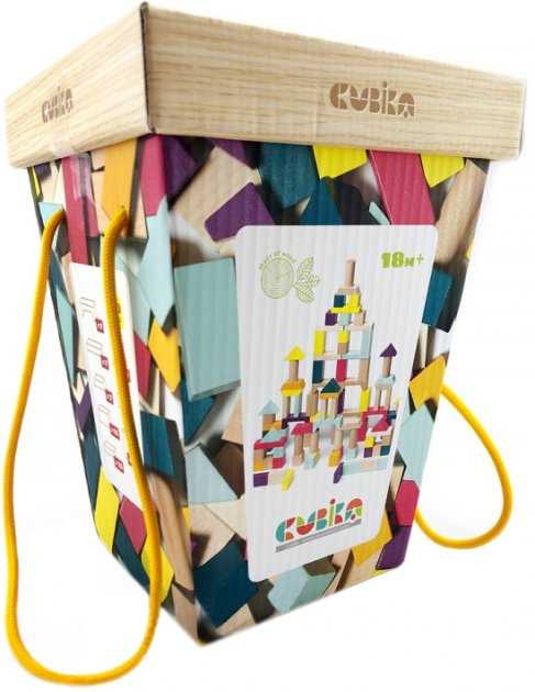 Cubika medinių kaladėlių rinkinys, 100vnt